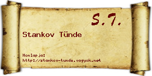 Stankov Tünde névjegykártya